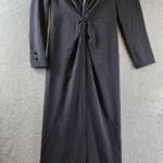 Lauren Ralph Lauren Crepe Long-Sleeve Front Legs Slit Gown Women's 4 Polo Black