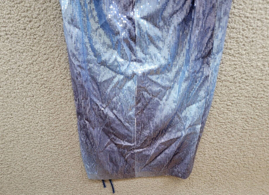 Violet Weekend Strappy Ombré Sequin Gown Juniors' Gradient Blue Lace Zip 3/4