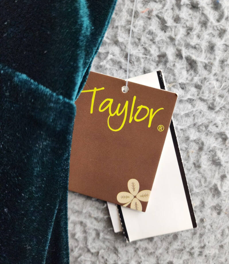 Taylor Petite Stretch Velvet Empire-Waist Midi Slip Dress Women's 10P Pea Green
