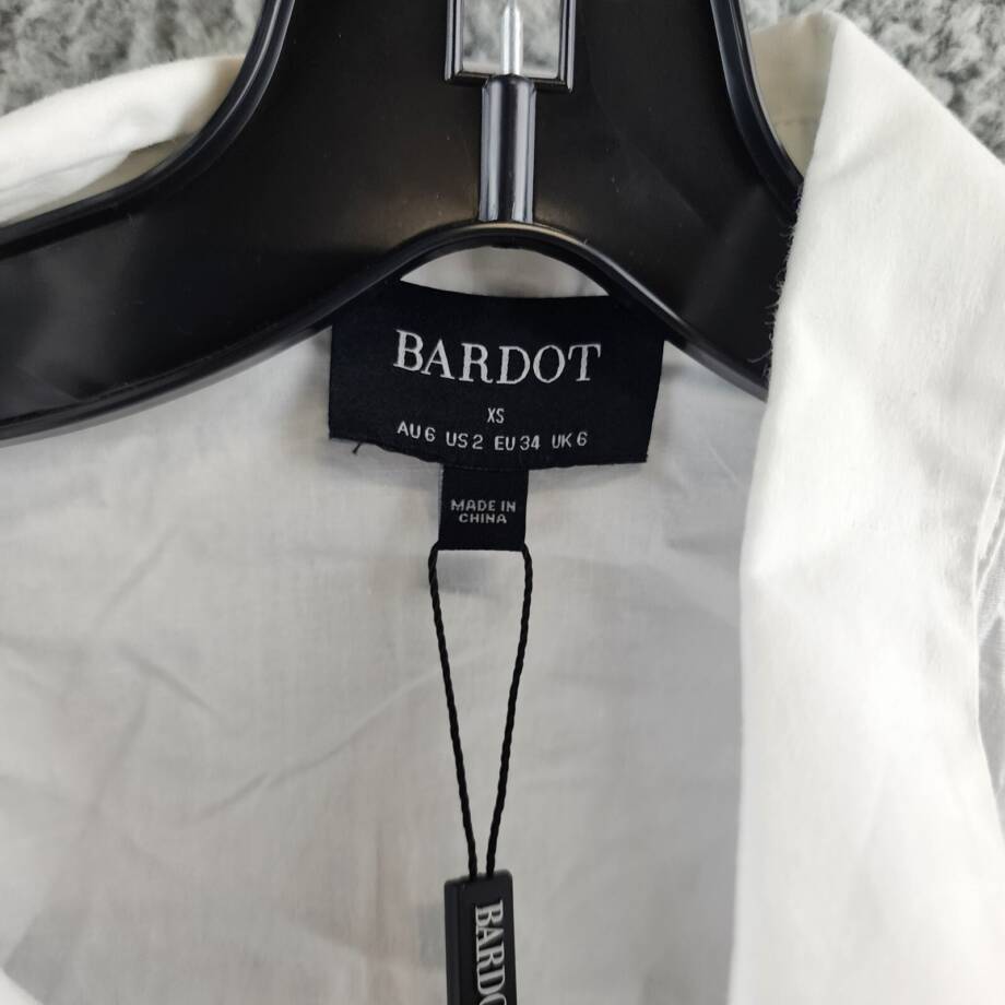 Bardot Hades Midi Shirtdress Women's 2 Orchid White Collared Button Closure
