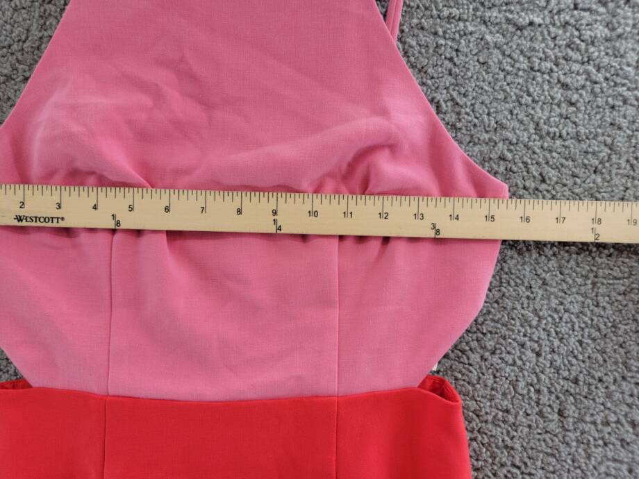 French Connection Whisper Color Blocked Mini Dress Women's 4 Bubblegum/Hibiscus