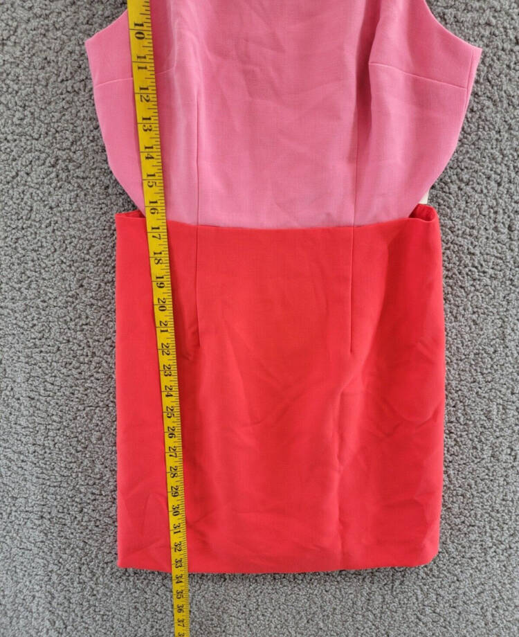 French Connection Whisper Color Blocked Mini Dress Women's 4 Bubblegum/Hibiscus