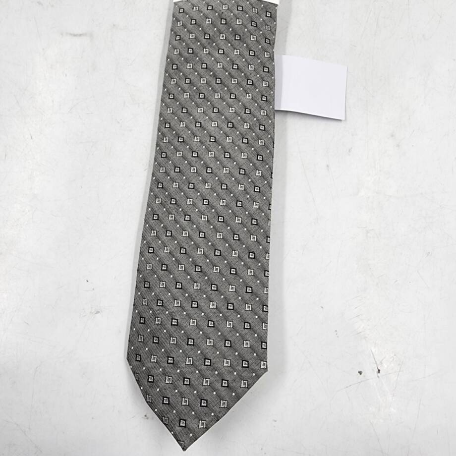 Calvin Klein Slim Chambray Square Neat Neck Tie Men's One Size Carbon Gray