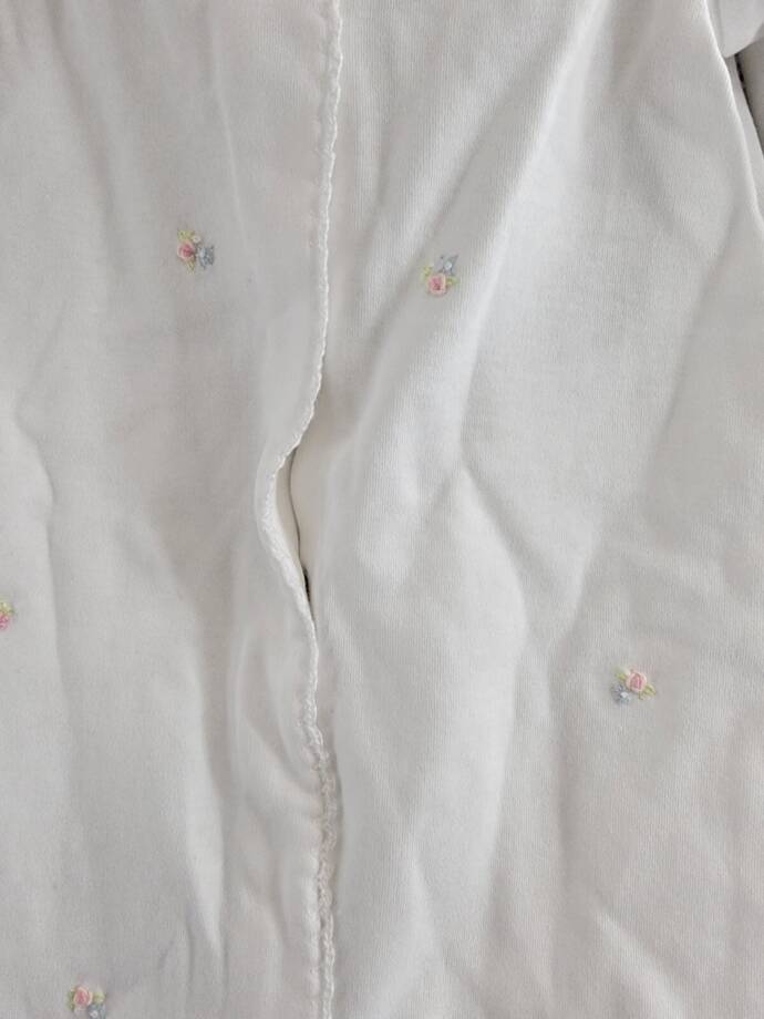 Ralph Lauren Floral Coverall Baby Girls' 6M White Embroidered Snap Front Closure