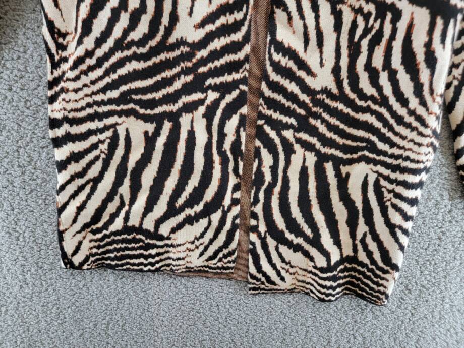 Liverpool Los Angeles Open Coatigan Sweater Women's XS Abstract Zebra Jacquard