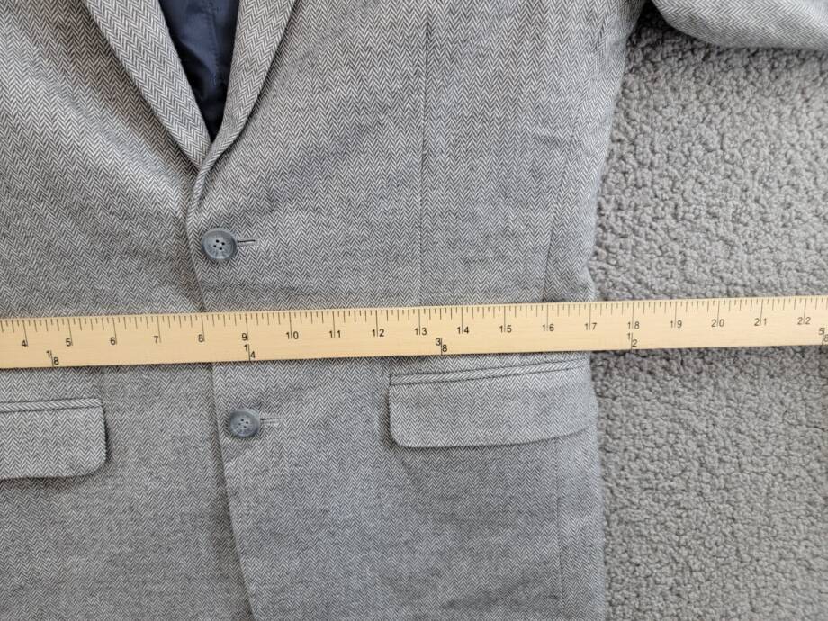 Tommy Hilfiger Brushed Herringbone Jacket Big Boys 18 Dark Gray Button Front L/S