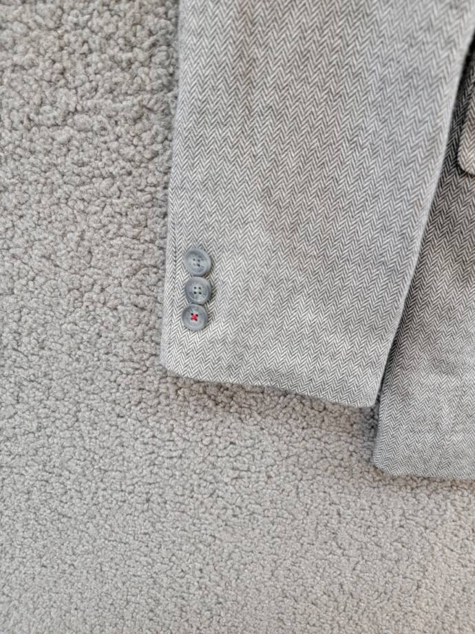 Tommy Hilfiger Brushed Herringbone Jacket Big Boys 18 Dark Gray Button Front L/S