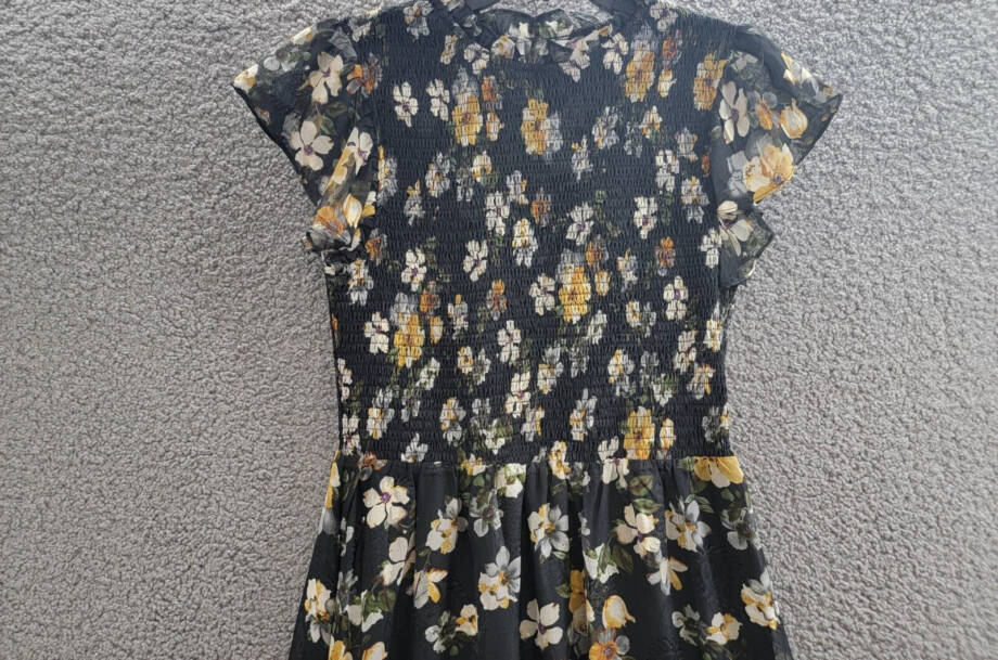 Lucy Paris Houston Floral-Print Smocked-Bodice Tiered Midi Dress Women's M Multi