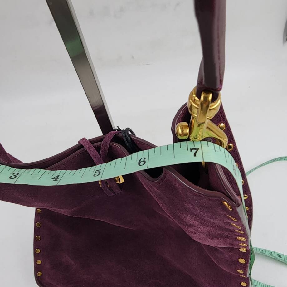 Rebecca Minkoff Suede Shoulder Bag Women's OS Garnet Turn-Lock Closure At Front