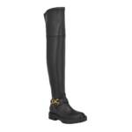 GUESS Jellio Over The Knee Ornament Strap Narrow Calf Boots Women's 6M Black