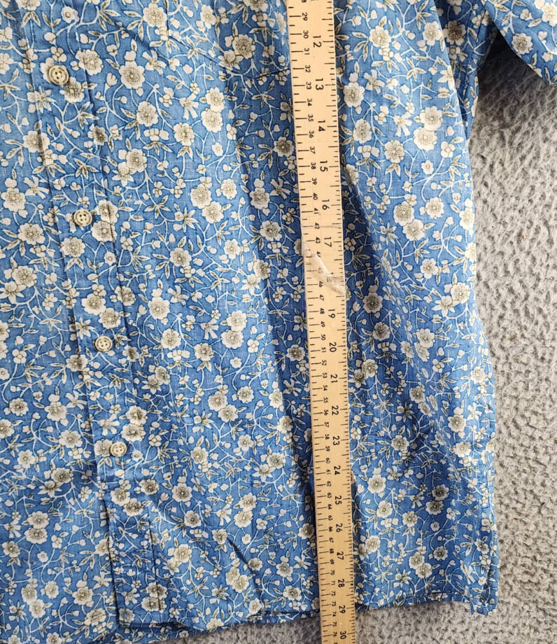 Reyn Spooner Kettle Floral Camp Shirt Men's L Lichen Blue Button Closure S/S~
