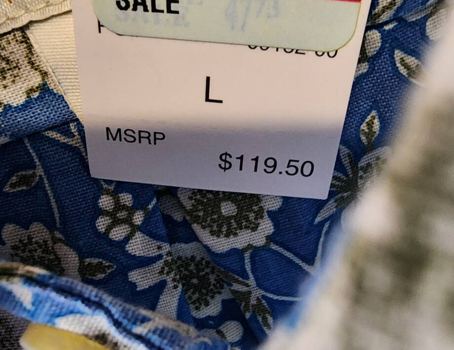Reyn Spooner Kettle Floral Camp Shirt Men's L Lichen Blue Button Closure S/S~