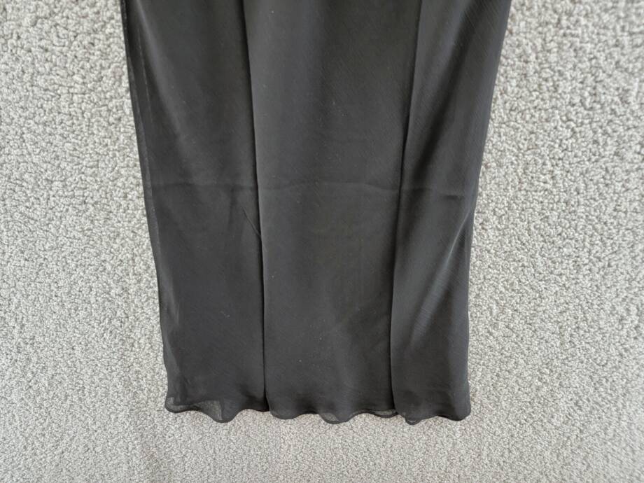 Lioness Devon Maxi Skirt Women's XS Black Solid Semi Sheer Elastic Waist Pull On