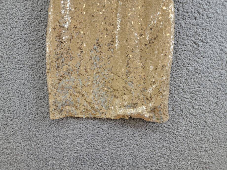 With Jules Sleeveless Sequin Bodycon Dress Big Girls XL Gold Round Neck Pullover
