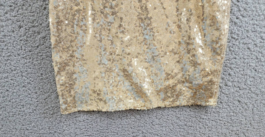 With Jules Sleeveless Sequin Bodycon Dress Big Girls XL Gold Round Neck Pullover