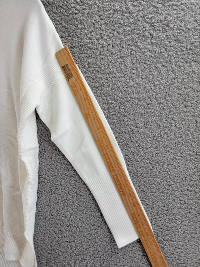 FRENCH CONNECTION Ribbed Cowl Neck Sweater Women's S Winter White Pullover L/S