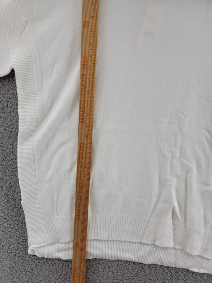 FRENCH CONNECTION Ribbed Cowl Neck Sweater Women's S Winter White Pullover L/S