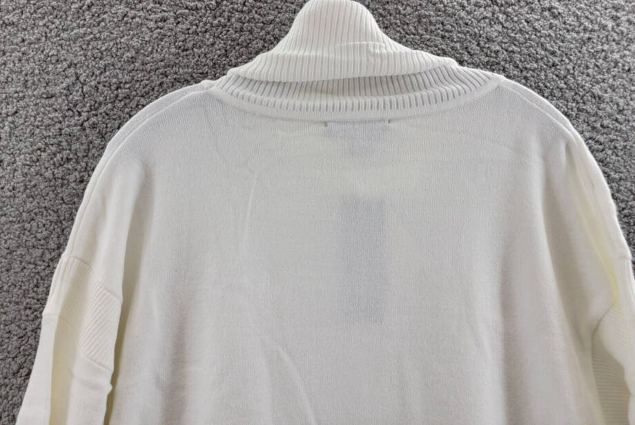 FRENCH CONNECTION Ribbed Cowl Neck Sweater Women's S Winter White Pullover L/S