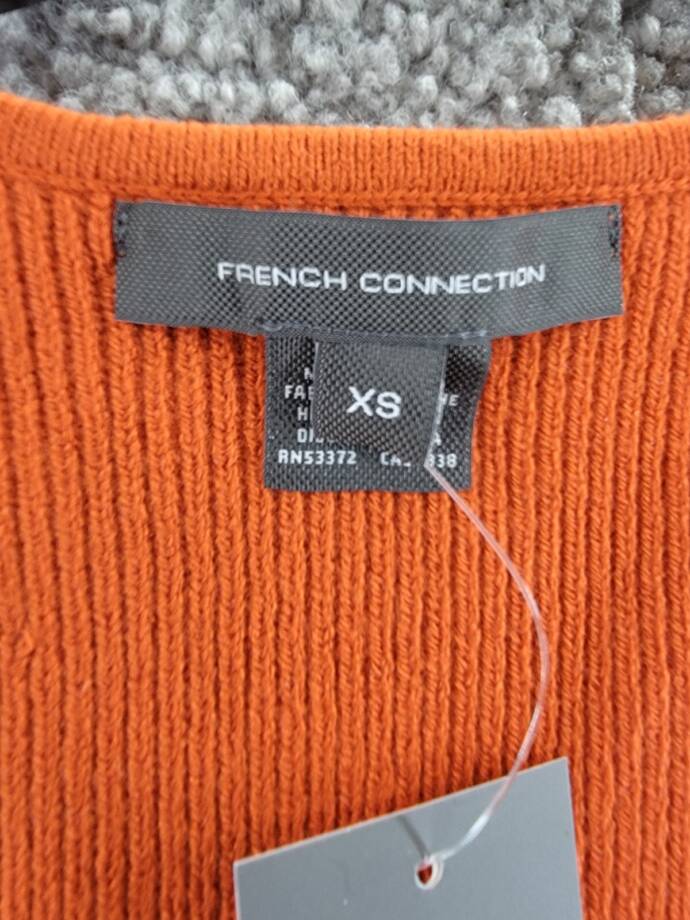 FRENCH CONNECTION Jaida Babysoft Square-Neck Women's XS Copper Coin Pullover