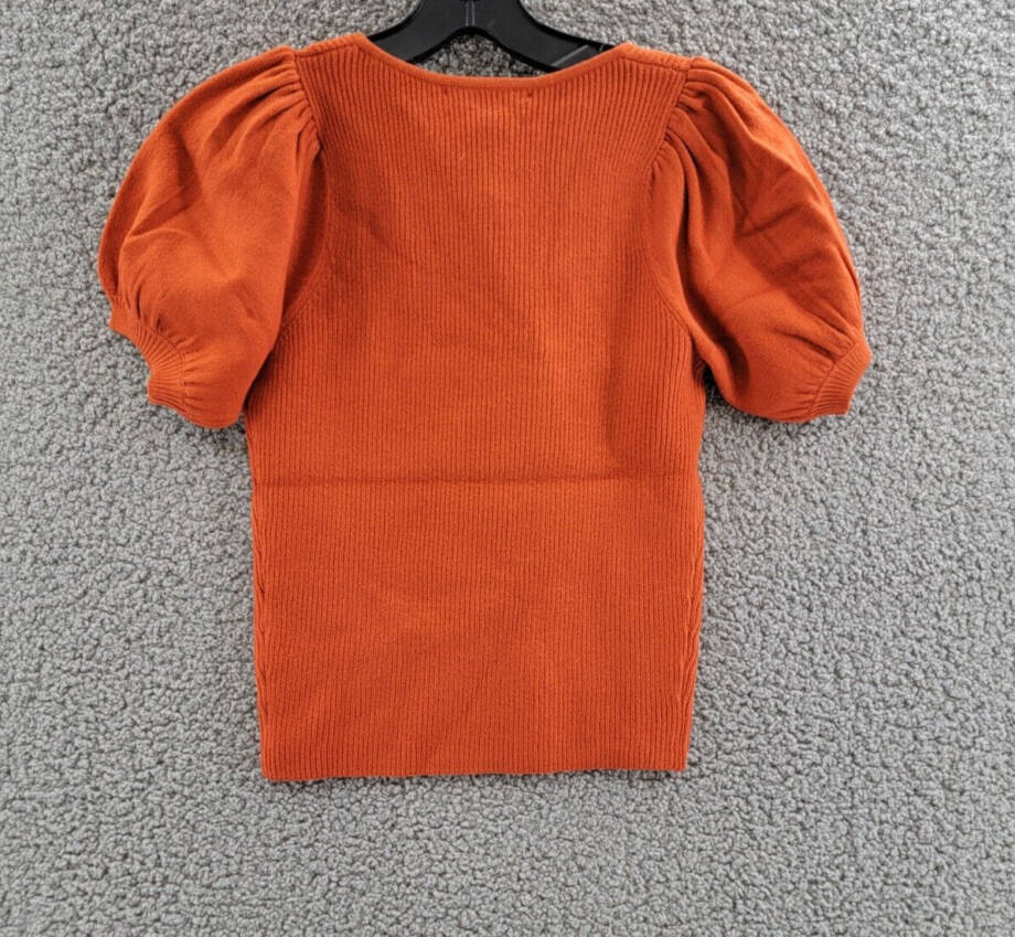FRENCH CONNECTION Jaida Babysoft Square-Neck Women's XS Copper Coin Pullover