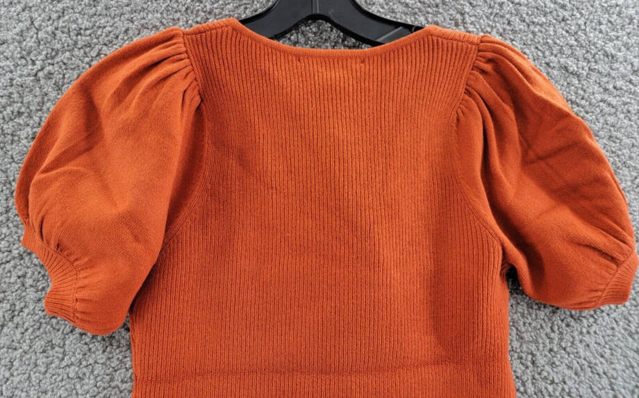 FRENCH CONNECTION Jaida Babysoft Square-Neck Women's XS Copper Coin Pullover