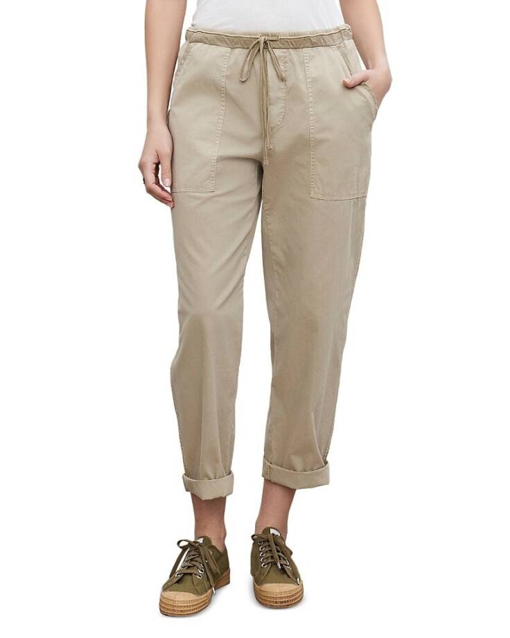 Velvet by Graham & Spencer Misty Drawstring Pants Women's XS Dune Brown Pull-On~