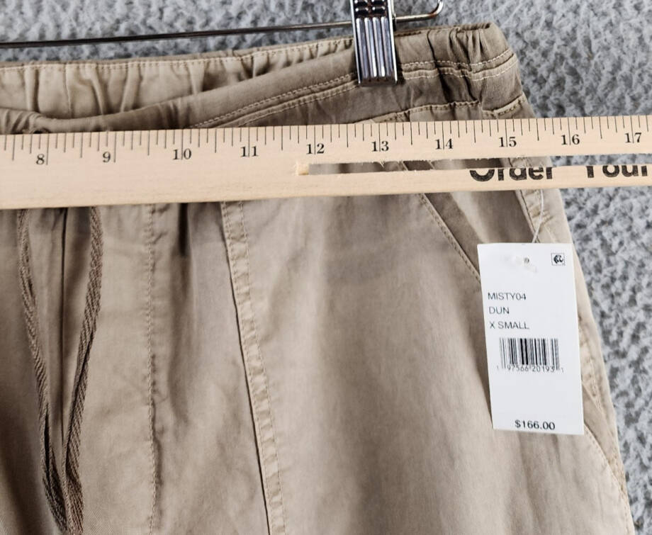 Velvet by Graham & Spencer Misty Drawstring Pants Women's XS Dune Brown Pull-On~