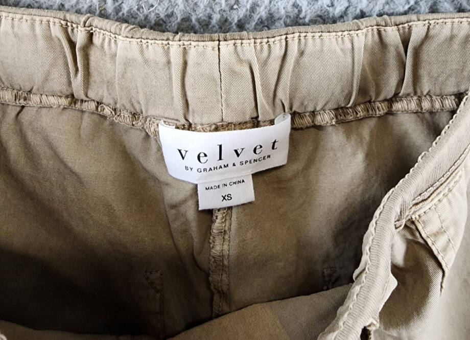 Velvet by Graham & Spencer Misty Drawstring Pants Women's XS Dune Brown Pull-On~