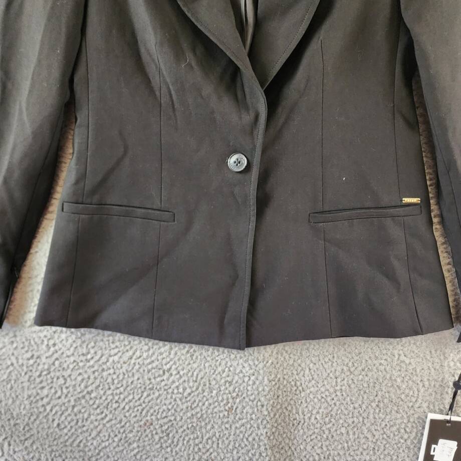 DKNY Petites Notch Collar Suit Separate One-Button Blazer Women's 6P Black L/S