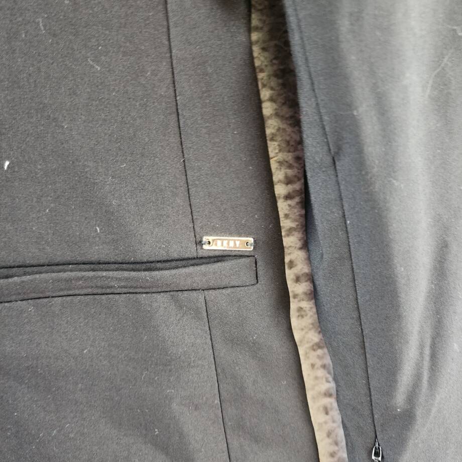 DKNY Petites Notch Collar Suit Separate One-Button Blazer Women's 6P Black L/S