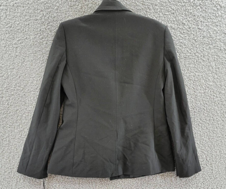 DKNY Petites Notch Collar Suit Separate One-Button Blazer Women's 6P Black L/S
