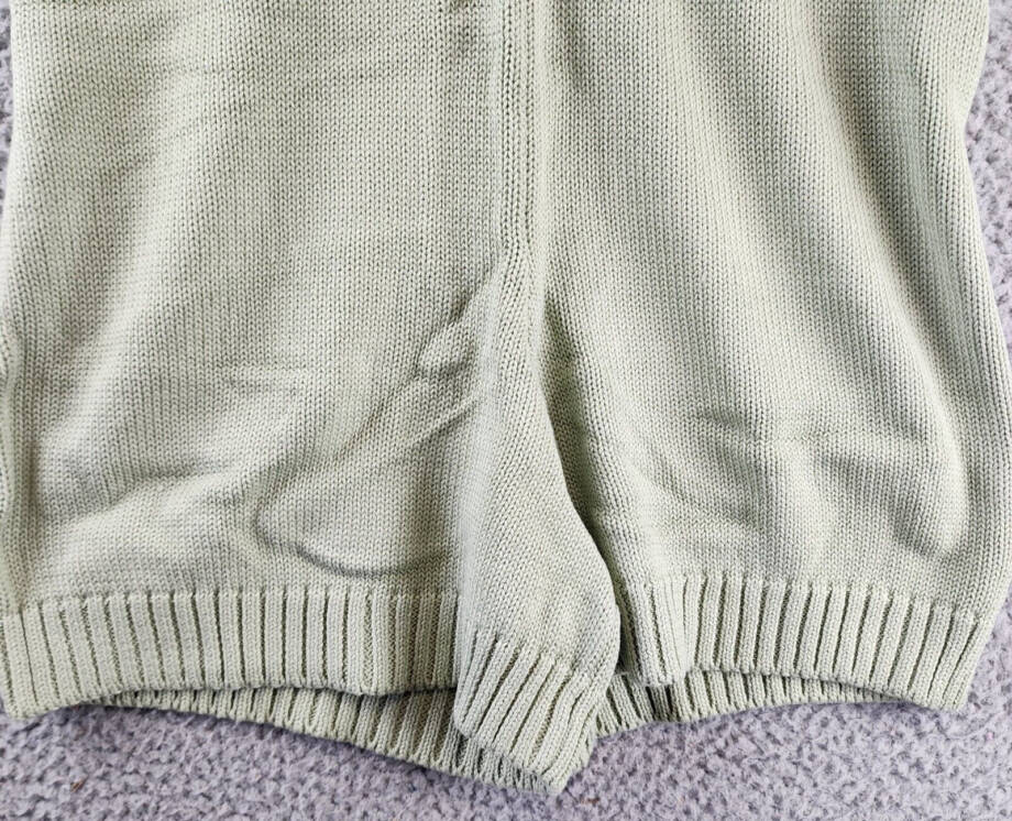 Charlie Holiday Blanche Shorts Women's 6 Sage Solid Ribbed Trim Elastic Waist~