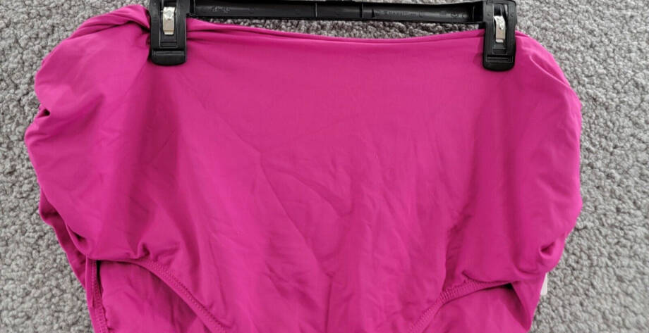 Anne Cole Plus Size High-Waist Bikini Bottoms Women's 20W Berry Pull On Style