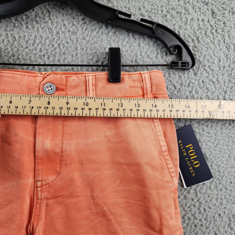 Polo Ralph Lauren Chino Shorts Boys 16 Coral Belt Loops Zip/Button Closure~
