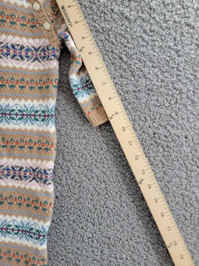 Ralph Lauren Fair Isle Wool Blend Sweater Coveralls Baby Boys' 9-12M Khaki Multi