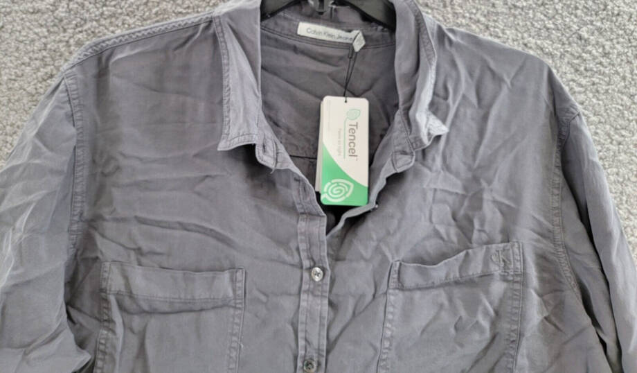 Calvin Klein Jeans Trendy Plus Size Utility Shirt Women's 2X Forged Iron L/S