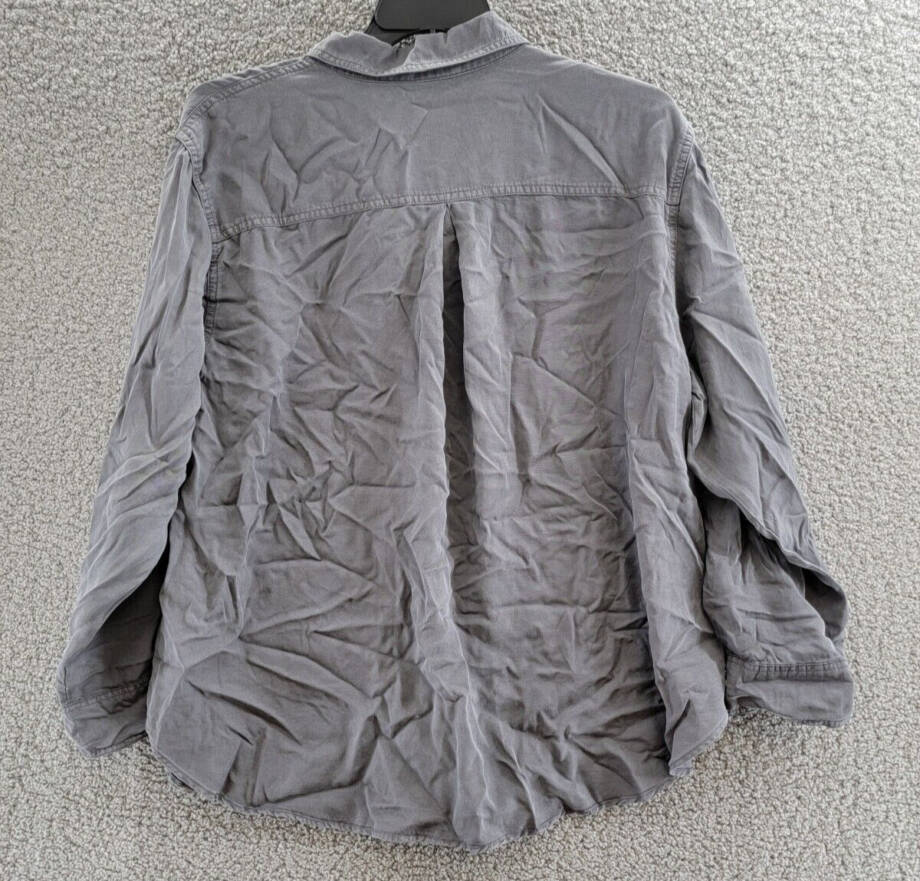 Calvin Klein Jeans Trendy Plus Size Utility Shirt Women's 2X Forged Iron L/S