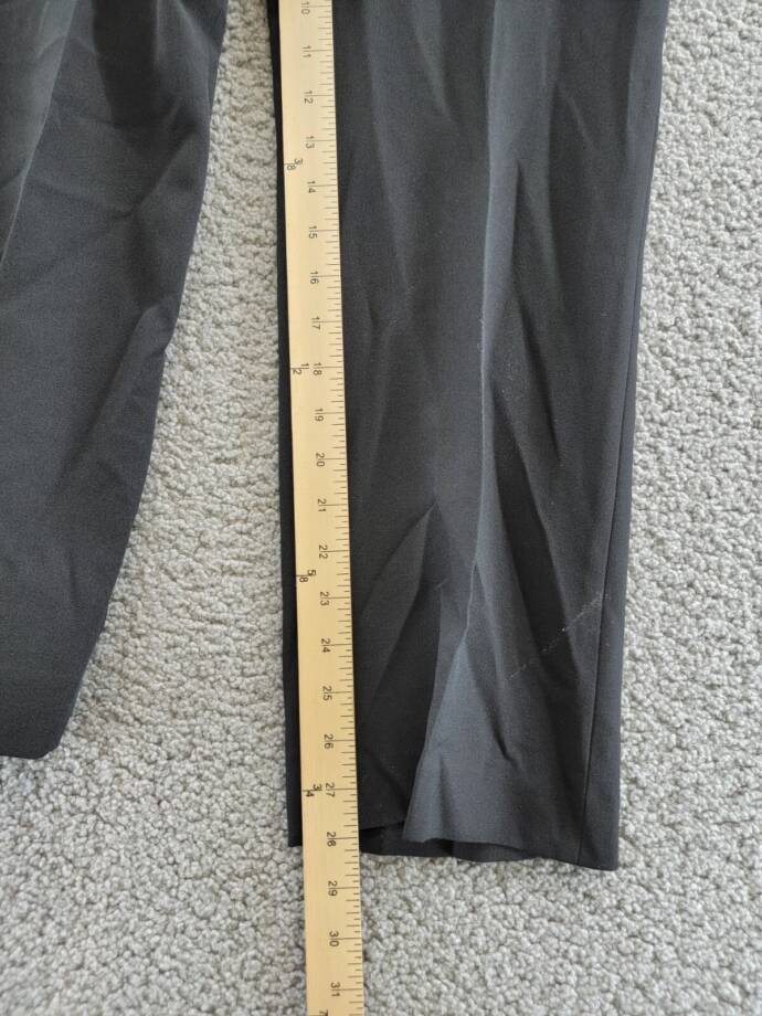 Kasper Petite Tab-Waist Straight-Fit Modern Dress Pants Women's 8P Black Zip Fly