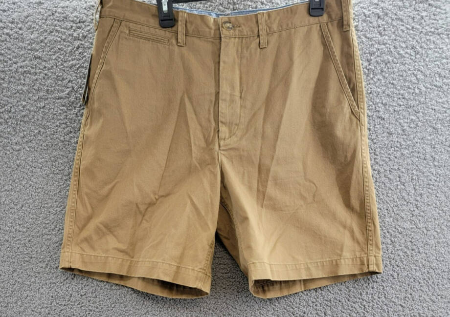 Polo Ralph Lauren 8-Inch Relaxed Fit Chino Shorts Men's 35 Sandsurf Button Zip