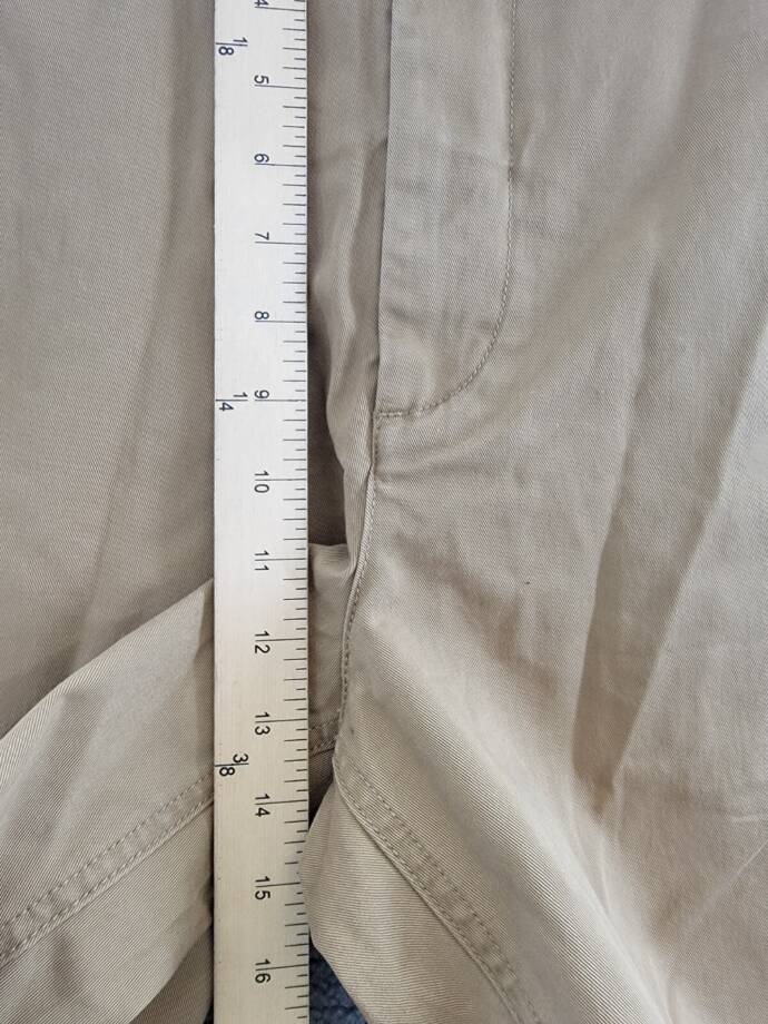 Polo Ralph Lauren 8-Inch Relaxed Fit Chino Shorts Men's 35 Sandsurf Button Zip