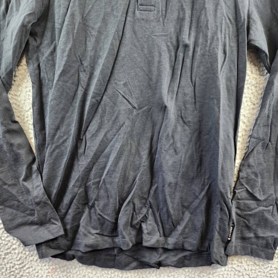 Scotch & Soda Classic Henley Shirt Men's S Black Pullover Style Long Sleeve
