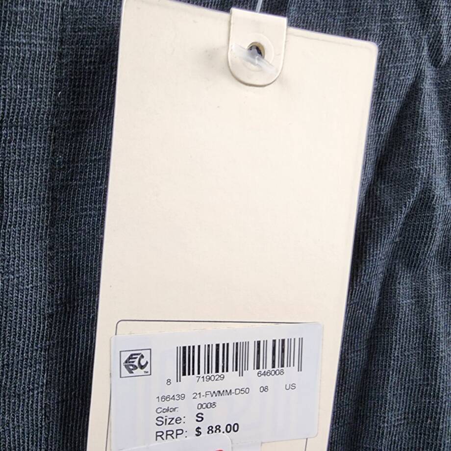 Scotch & Soda Classic Henley Shirt Men's S Black Pullover Style Long Sleeve