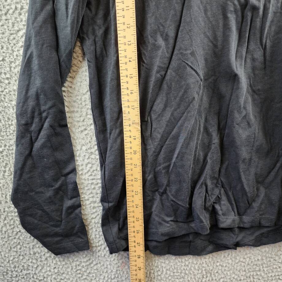 Scotch & Soda Classic Henley Shirt Men's S Black Pullover Style Long Sleeve