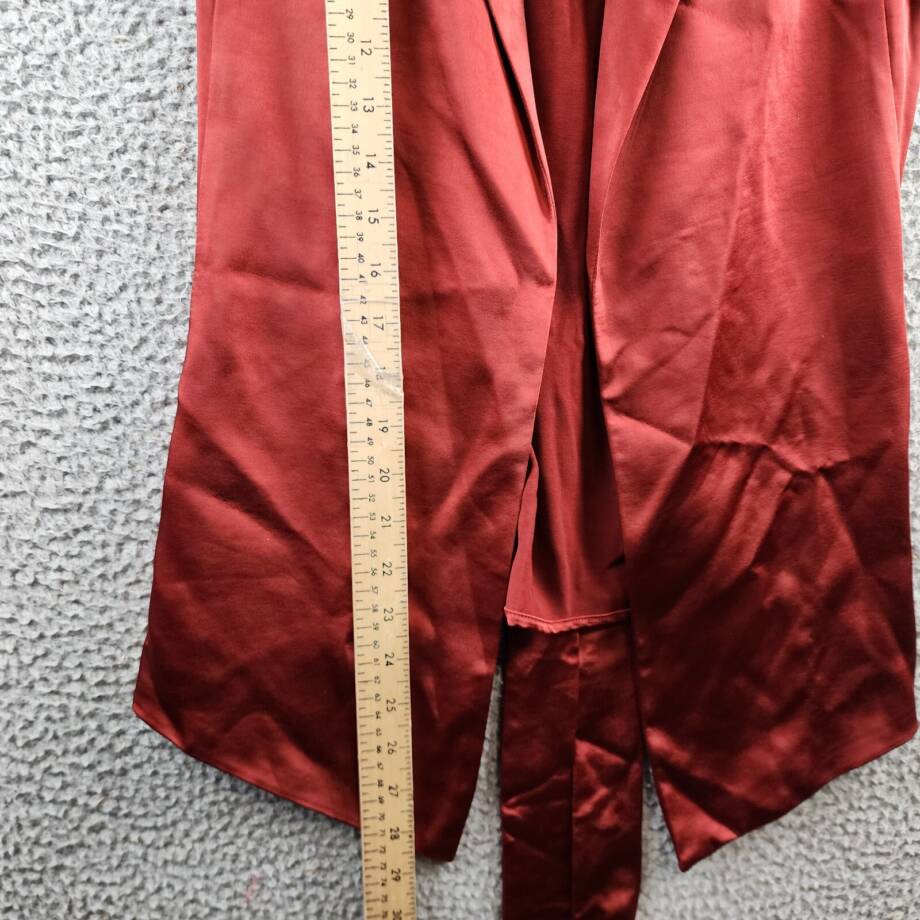 Vince Camuto Notch Collar Belted Satin Vest Women's XXS Chili Oil Sleeveless