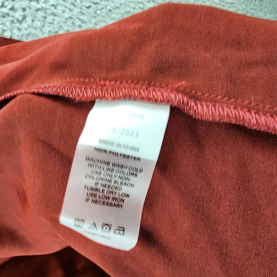 Vince Camuto Notch Collar Belted Satin Vest Women's XXS Chili Oil Sleeveless