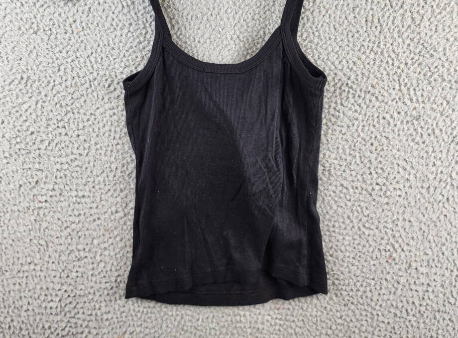 Cotton Citizen Verona Sleeveless Top Women's S Black Scoop Neck Ribbed Pullover