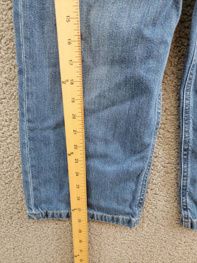 Polo Ralph Lauren Cropped Wide-leg Denim Jeans Girls 10 Blue Pocket Button Front