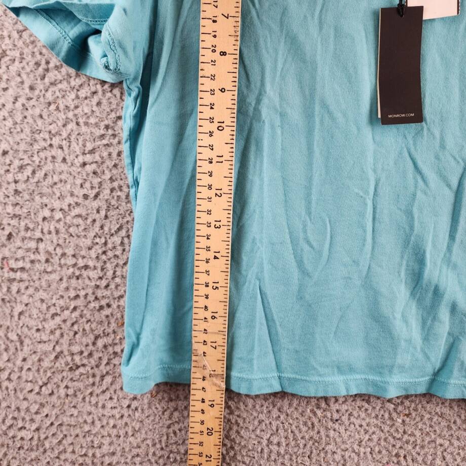Monrow Solid Vintage T-Shirt Women's XS Blue Pullover Style Short Sleeves~