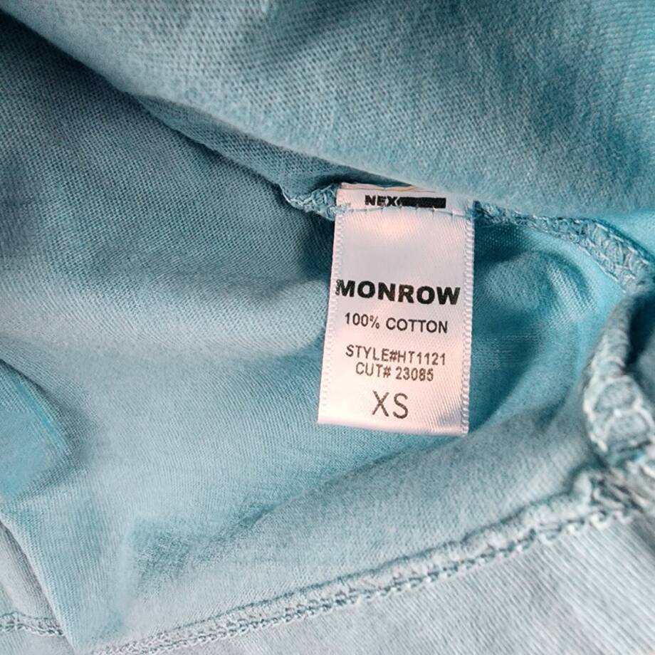 Monrow Solid Vintage T-Shirt Women's XS Blue Pullover Style Short Sleeves~