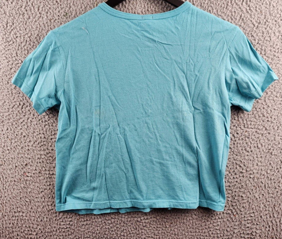 Monrow Solid Vintage T-Shirt Women's XS Blue Pullover Style Short Sleeves~